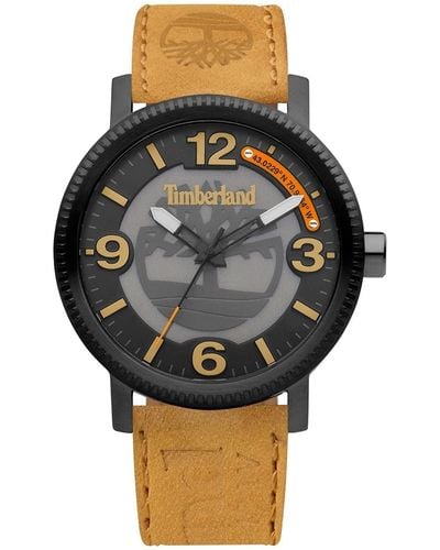 Timberland Analogue Quartz Watch With Leather Strap Tdwga2101501 - Brown