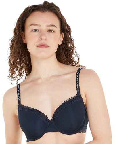 Tommy Hilfiger Demi-cup Bra With Lace - Black