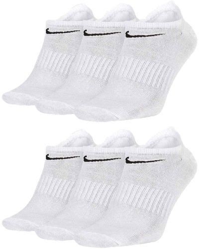 Nike Socken 6 Paar Sneakersocken Füßlinge Socken SX7678 Weiß Grau Schwarz