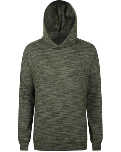 Mountain Warehouse Bend & Stretch S Pull Over Hoodie Khaki 16 - Green