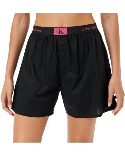 Calvin Klein Mujer Pantalón de pijama Boxer corto - Negro