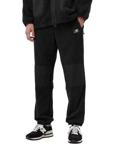 New Balance Nb At Fashion Fleece Trousers With Cuff – - Black