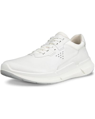 Ecco S Biom 2.2 830764 Full Grain Leather White Sneakers 12-12.5 Uk