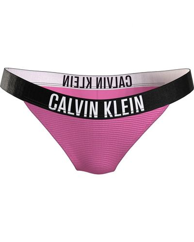 Calvin Klein Brazilian Bikinihose Gerippt - Lila