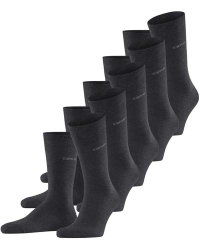 Esprit Uni 5-pack M So Cotton Plain 5 Pairs Socks - Black