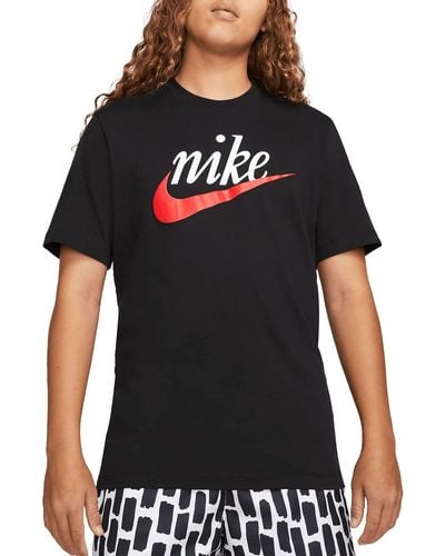 Nike DZ3279-010 M NSW Tee Futura 2 T-Shirt Black Größe L - Schwarz