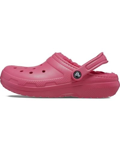 Crocs™ Erwachsene Classic Lined Clog Hyper Pink Sandale - Schwarz