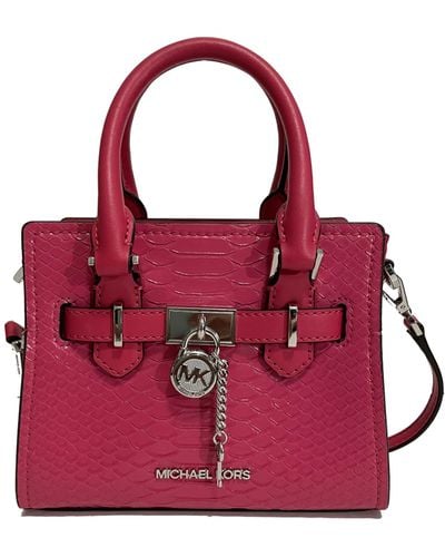 Michael Kors Hamilton Xs Small Leather Satchel Crossbody Bag Purse - Red