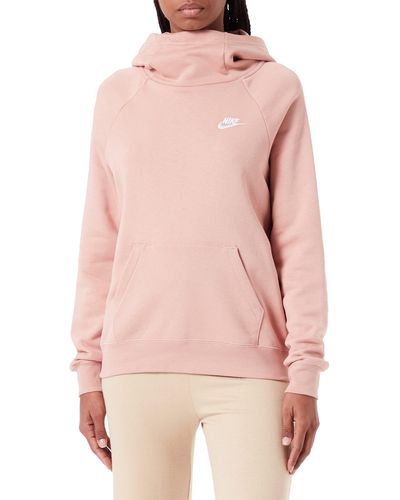 Nike W NSW ESSNTL FLC FNL Hoodie Sweatshirt - Pink