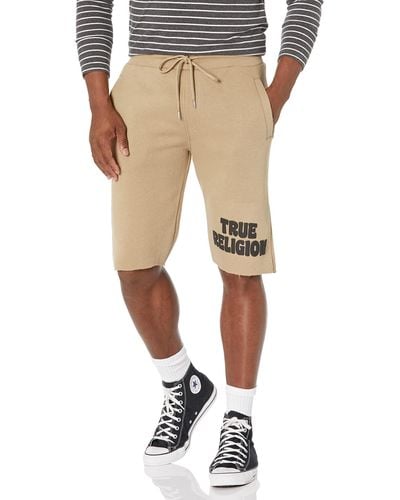 True Religion Coaster Classic Jogger Shorts - Natural