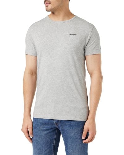 Pepe Jeans Shirt original Basic 3 - Coupe slim - Tailles - Gris