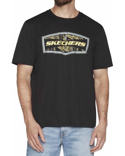 Skechers Skerchers Latitude T-shirt Voor - Zwart