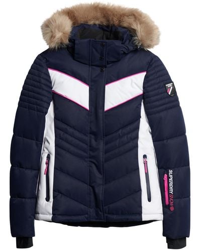 Superdry Ski Luxe Puffer Jacket - Blue