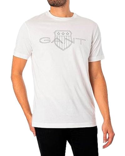 GANT Logo Ss T-shirt - White