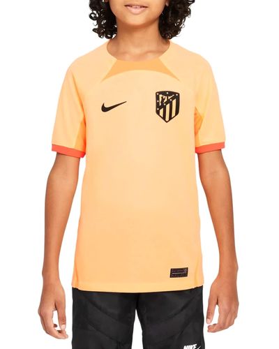 Nike Atm Y Dry Fit Stad T-shirt Peach Cream/atomic Orange/blac Xs - Oranje