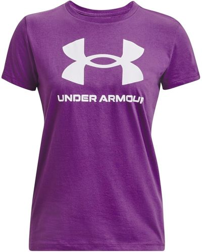 Under Armour S Live Sportstyle Graphic Short Sleeve Crew Neck T-shirt, - Purple