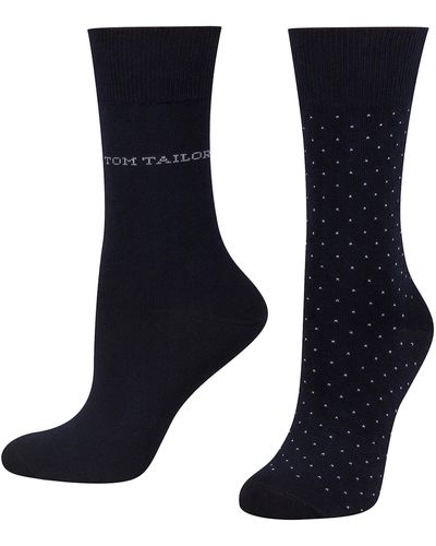 Tom Tailor Women socks 2er dot dark navy 39-42 - Blau