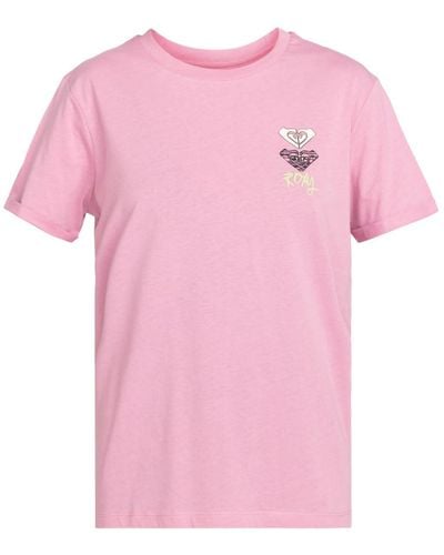 Roxy Noon Ocean Art T-Shirt - Pink