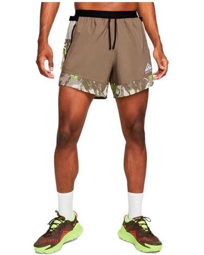 Nike Dri-fit Flex Stride 5" Brief-lined Trail Running Shorts - Natural