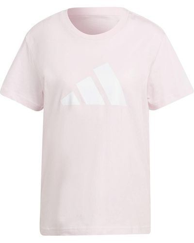 adidas Future Icons 3 Bars Short Sleeve T-shirt S - Rosa
