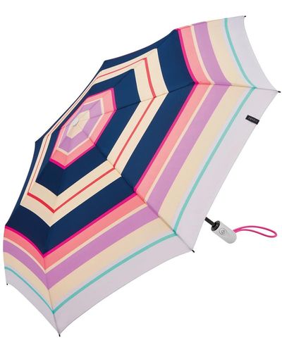 Esprit Easymatic Parapluie de poche à rayures - Blanc