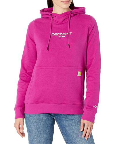 Carhartt Force Relaxed Fit Lightweight Graphic Hooded Sweatshirt - Pink
