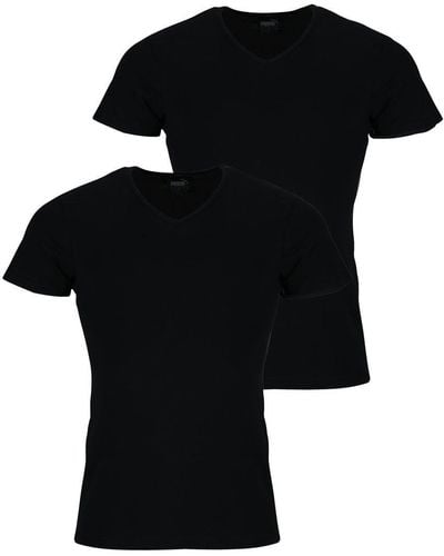 PUMA V- Neck T-Shirts 2er Pack Schwarz oder Weiss