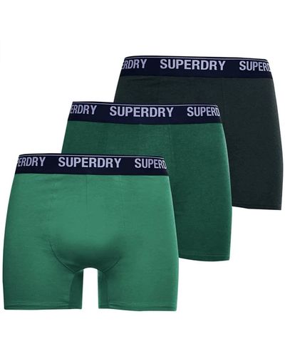 Superdry Boxer Multi Triple Pack Shorts - Green