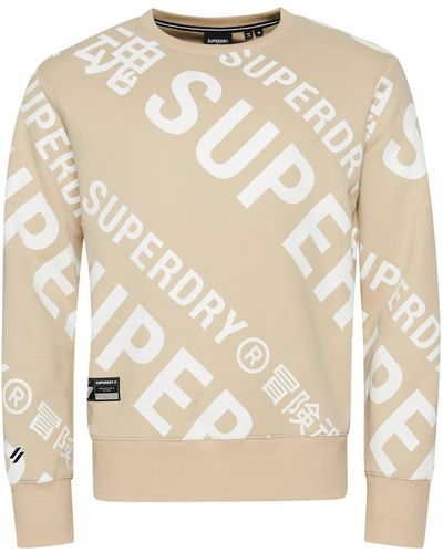 Superdry Sweatshirt Code CL AOP Crew Feather Grey L Mujer - Neutro