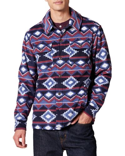 Amazon Essentials Long-sleeve Polar Fleece Shirt Jacket-discontinued Colors - Blue