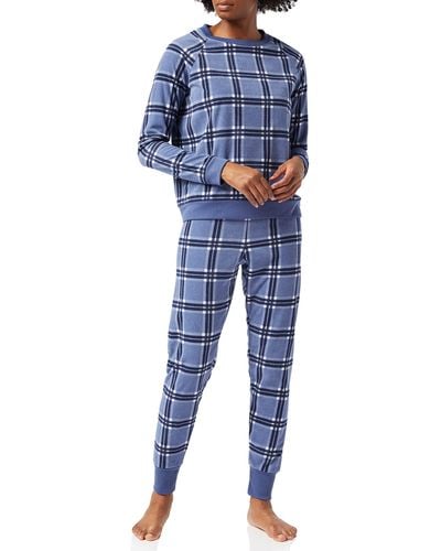 Iris & Lilly Pyjama-Set aus Fleece - Blau