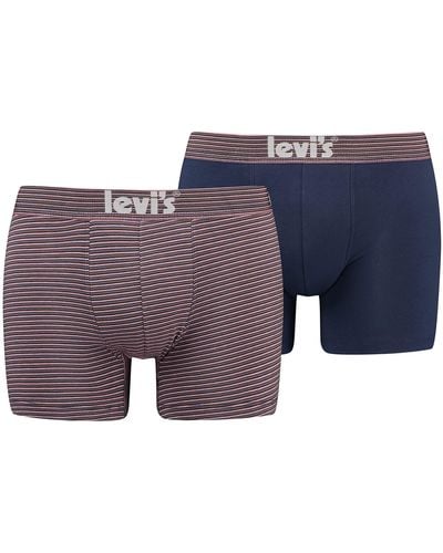 Levi's Offbeat Stripe Boxer Shorts - Purple