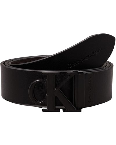 Calvin Klein RO Mono REV/ADJ LTHR Belt 35MM K50K512069 Verstellbarer/umkehrbarer Gürtel - Schwarz