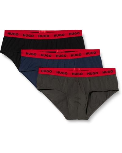 HUGO Boss Hipbrief Tripletpack Brief - Red