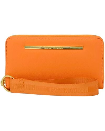 Steve Madden Bzip-web Zip Around Wallet Wristlet - Orange