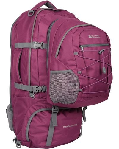 Mountain Warehouse Durable Backpack With Rain - Purple