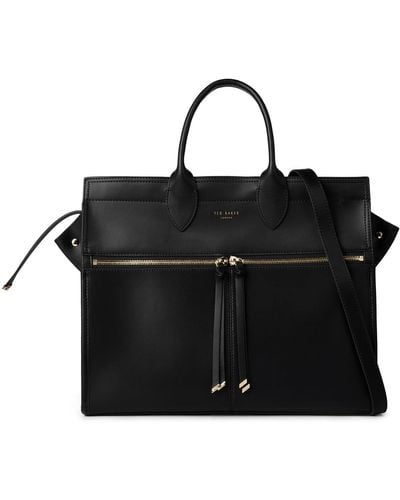 Ted Baker S Zip Detail Tote Bag Black One Size