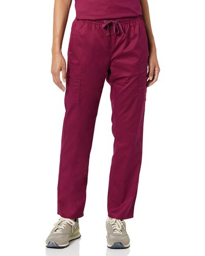 Amazon Essentials Pantaloni Elasticizzati ad Asciugatura Rapida - Rosso