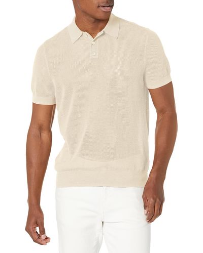 Guess Polo Point Maille Lenny - Bianco