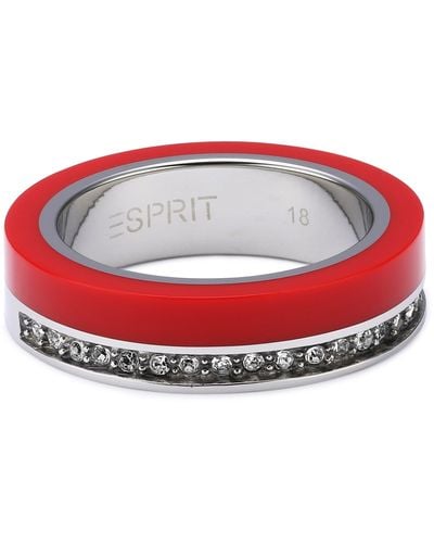 Esprit Jewels -Ring MARIN 68 glam Edelstahl17 S.ESRG11565K170 - Rot