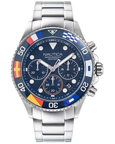 Nautica Wesport Stainless Steel Bracelet Watch 44mm - Metallic