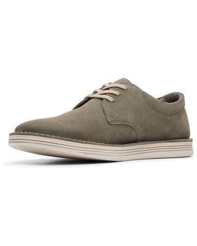 Clarks Forge Vibe s Casual Lace Up Shoes 45 EU Olive Suede - Braun