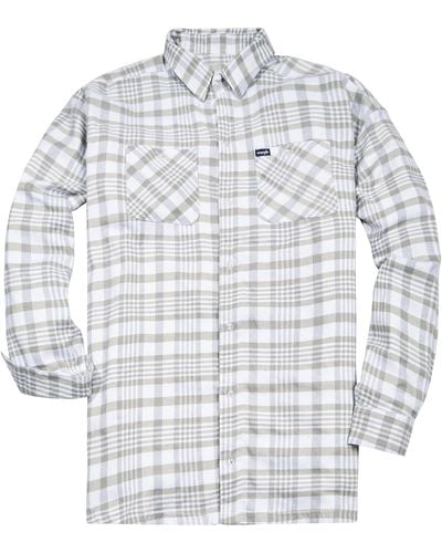Wrangler Big And Tall Flannel Shirt For – S Button Down Plaid - Grey