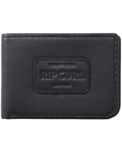 Rip Curl Classic Surf Rfid All Day Leather Wallet In Black