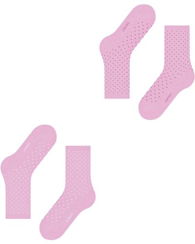 FALKE Fine Dot 2-pack Cotton Thin Patterned Multipack 2 Pairs Socks - Pink