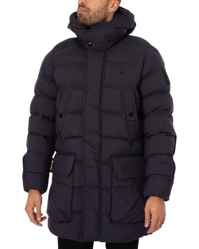 G-Star RAW G-whistler Gewatteerde Parka Met Capuchon - Blauw