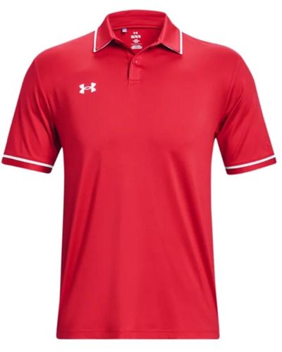 Under Armour Team Tipped S Short Sleeve Polo Shirt - Red