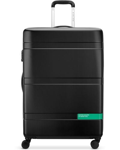Benetton Now Hardside Luggage With Spinner Wheels - Black