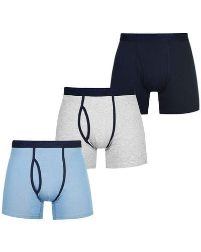 Ted Baker London Cotton Boxer Brief-Pack of 3 Corti - Blu