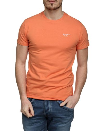 Pepe Jeans Jack, T-Shirt Uomo, Arrancione - Arancione